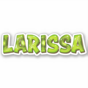 Larissa Nom Autocollant Stickers Design Kiwi