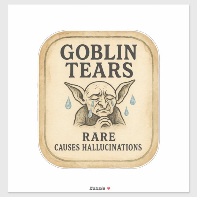 Larmes de Gobelin - Étiquette de pharmacie d'Hallo (Feuille)
