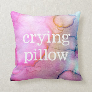 Larmes pleurantes d'aquarelle de ~ de coussin