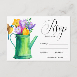 L'arrosage tendance Fleur peut tulips mariage RSVP