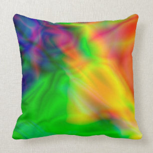 L'art abstrait colore le coussin vert et rouge