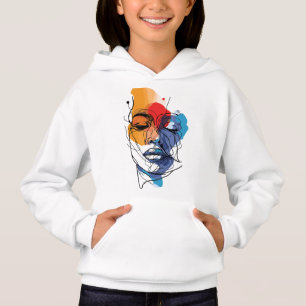 L'art abstrait du visage en ligne fluide