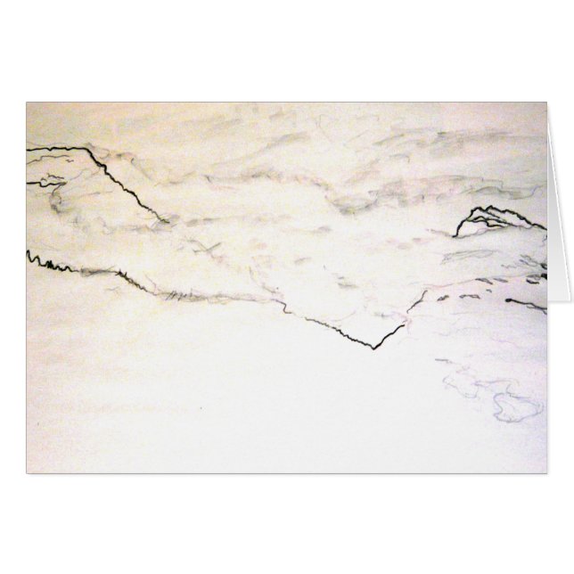L'art carde le scketch simple de montagne (Devant horizontal)