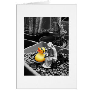 "L'art carte en caoutchouc de canard de zen"