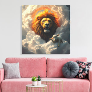 L'art de la toile de lion et d'agneau