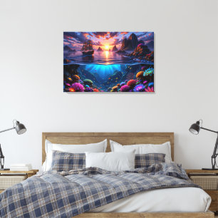 L'art de la Toile de Sunset Ocean