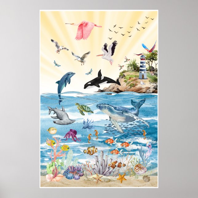 L'art de la vie sauvage des océans Poster (Devant)