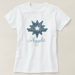 L'art de l'aile d'étoile angélique en t-shirt grap