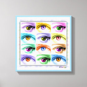 L'ART de POP OBSERVE la toile enveloppée par