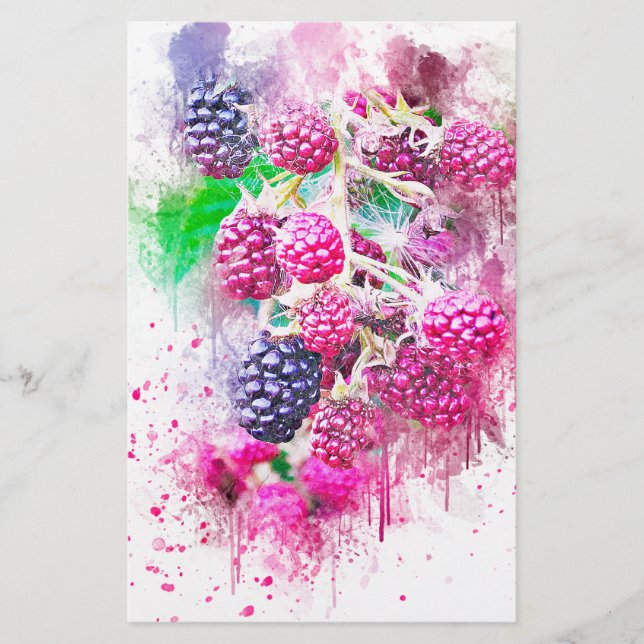 l'art des fruits de mûre abstrait (Devant)