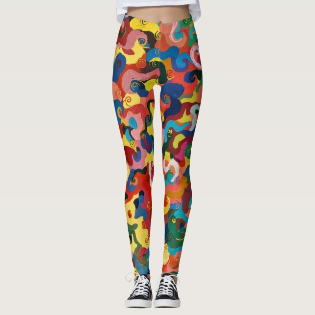 L'art des Leggings colorés pour femmes (Devant)