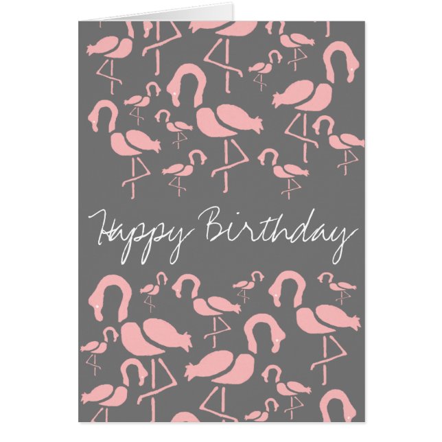 L'art des oiseaux de Flamant rose rose amusant (Devant)