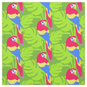 L'art d'oiseau graphique de perroquet nommé tissu 