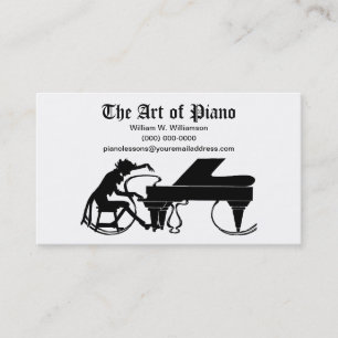 L'ART du piano - cartes de visite de piano
