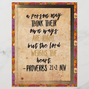 L'art du verset biblique chrétien Proverbes 21:2