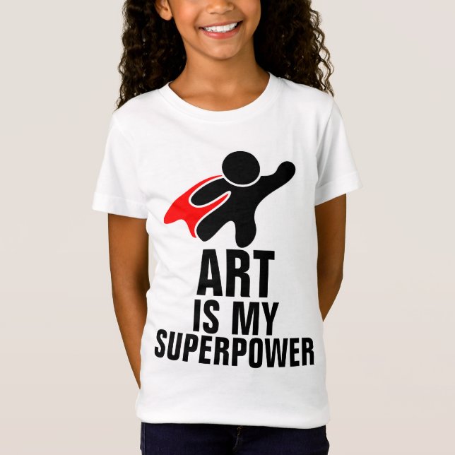 L'ART EST MA SUPERPUISSANCE ENFANTS T-SHIRTS (Devant)
