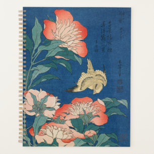 L'art japonais d'Hokusai Pivoines et Canari