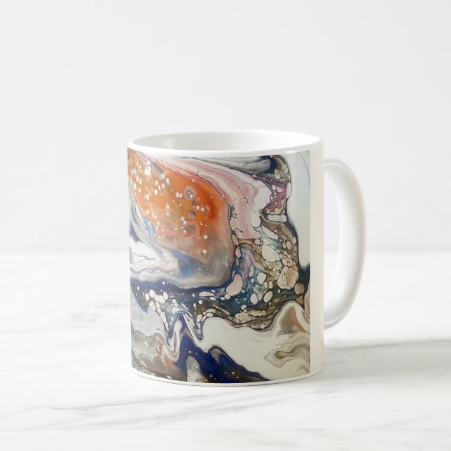 L'art par la tasse de Heather 11oz "faisant ondule (Devant droit)