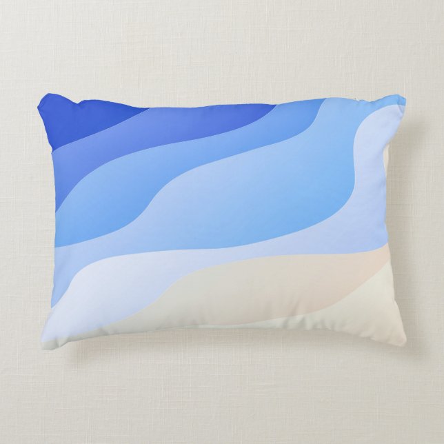 L'artisanat Abstrait d'Ocean Beach | Coussin décor (Devant)
