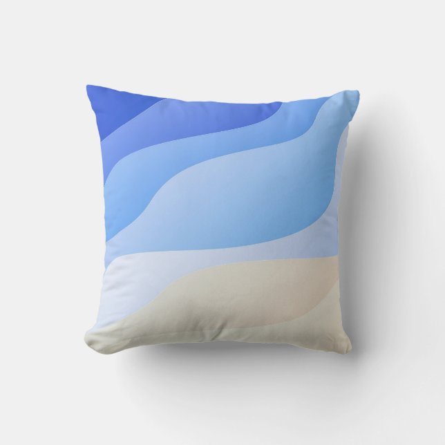 L'artisanat Abstrait d'Ocean Beach | Coussin décor (Recto)
