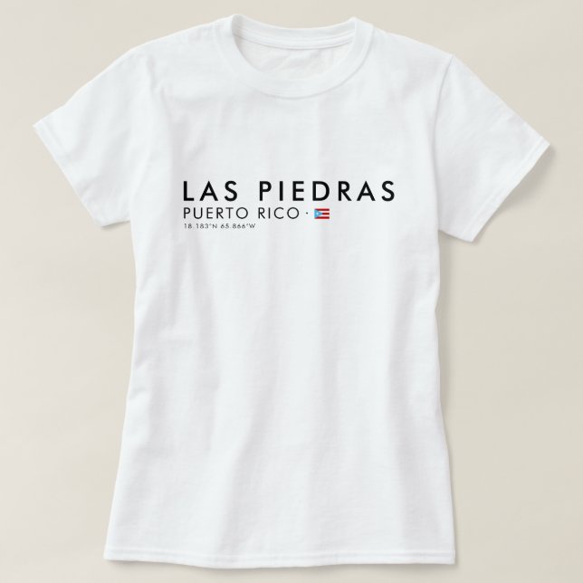 Las Piedras Porto Rico T-Shirt | Tee Coordinates (Design devant)