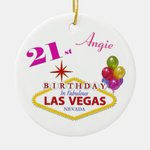 Las Vegas 21e anniversaire ornement céramique