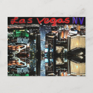Las Vegas à la carte postale de réflexion nocturne