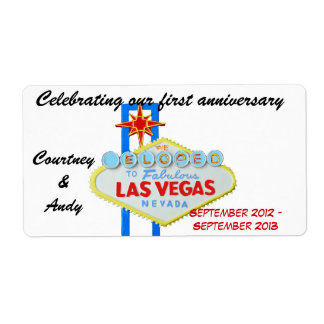 Las Vegas Anniversaire Vins Étiquettes