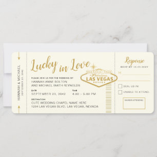 Las Vegas Billet Carte d'embarquement Mariage de D