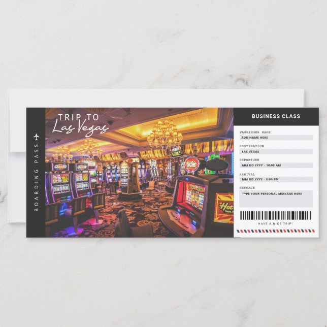 Las Vegas Boarding Pass Vacances voyage billet (Devant)