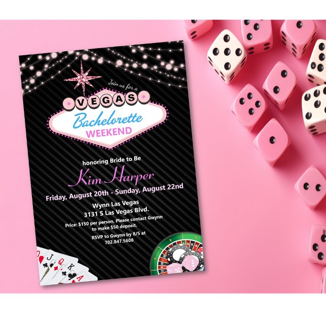 Las Vegas Casino Bachelorette Weekend Invitation (Créateur téléchargé)