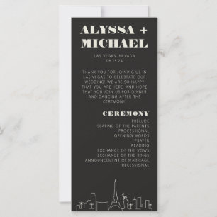 Las Vegas Casino Skyline Wedding Programme