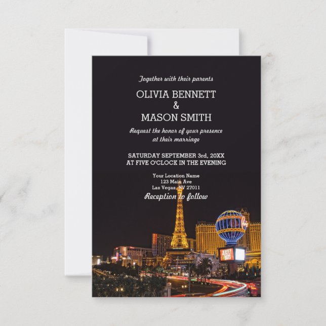 Las Vegas Destination Wedding Invitation (Devant)