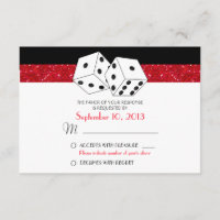 Las Vegas Dice Thème RSVP Ruby Red Faux Parties sc