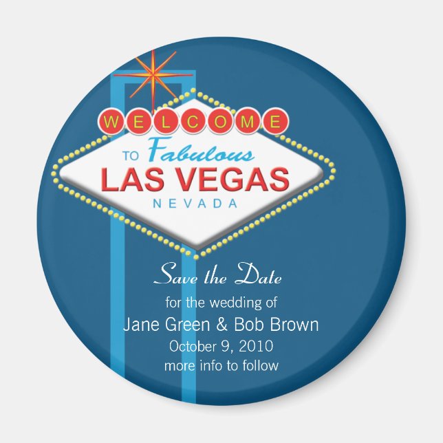 Las Vegas Économisez La Date Magnet (Devant)