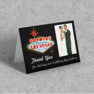 Las Vegas épousant des cartes photos de Merci