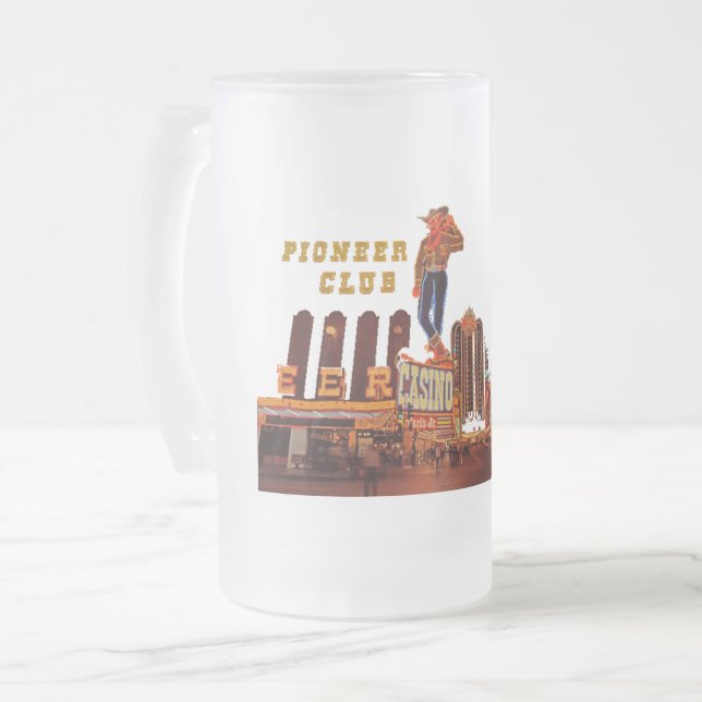 Las Vegas Frosted Glass Beer Mug (Devant gauche)