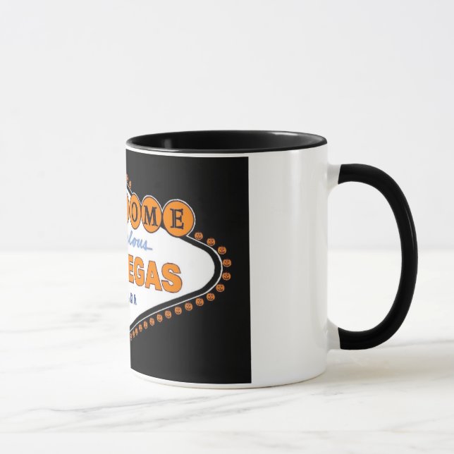 Las Vegas Halloween Ringer Mug avec petit citrouil (Droite)