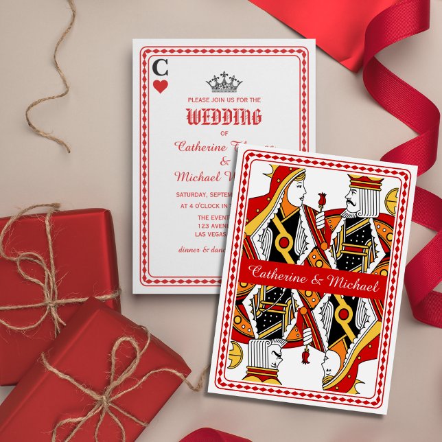 Las Vegas Jouer Carte King & Queen Mariage (Créateur téléchargé)