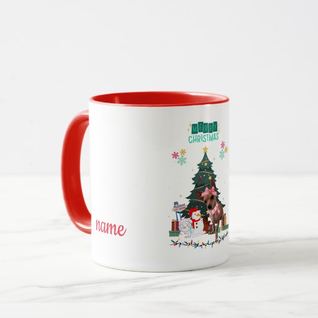 Las Vegas Joyeux Noël Chihuahua Mug (Devant gauche)