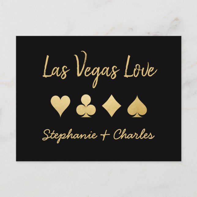 Las Vegas Love Card Suit Enregistrer la date Carte (Devant)