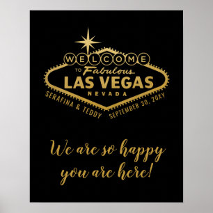 Las Vegas Mariage Affiche de bienvenue personnalis