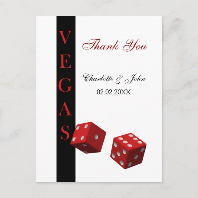Las Vegas Mariage Merci cartes (Devant)