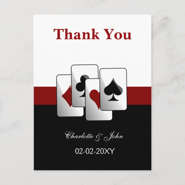Las Vegas Mariage Merci cartes (Devant)
