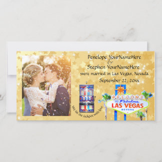 Las Vegas Mariage Newlyweds Faire-part photo