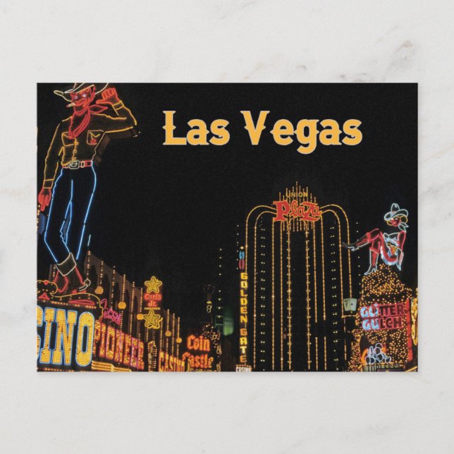 LAS VEGAS néon voyagent Carte postale (Devant)