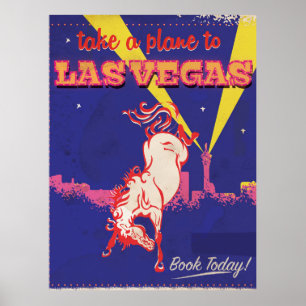 Las Vegas, Nevada affiche de voyage rétro.