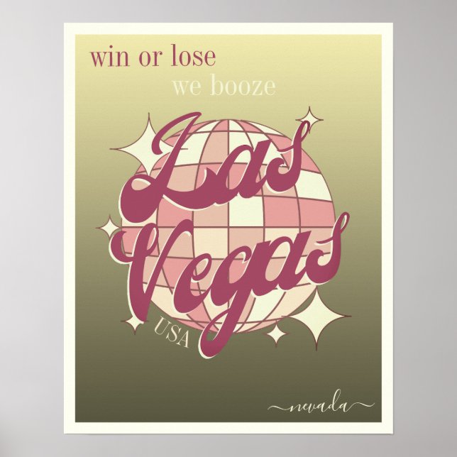 Las Vegas Nevada élégant or décor Poster (Devant)