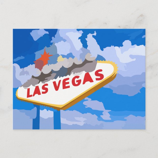 Las Vegas, Nevada Sign Retro carte postale (Devant)