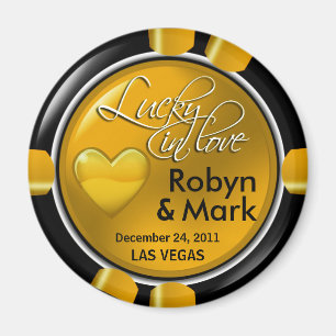Las Vegas Newlyweds Casino Chip Magnet Favoriser